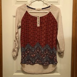 Size Small long-sleeved top by Rewind